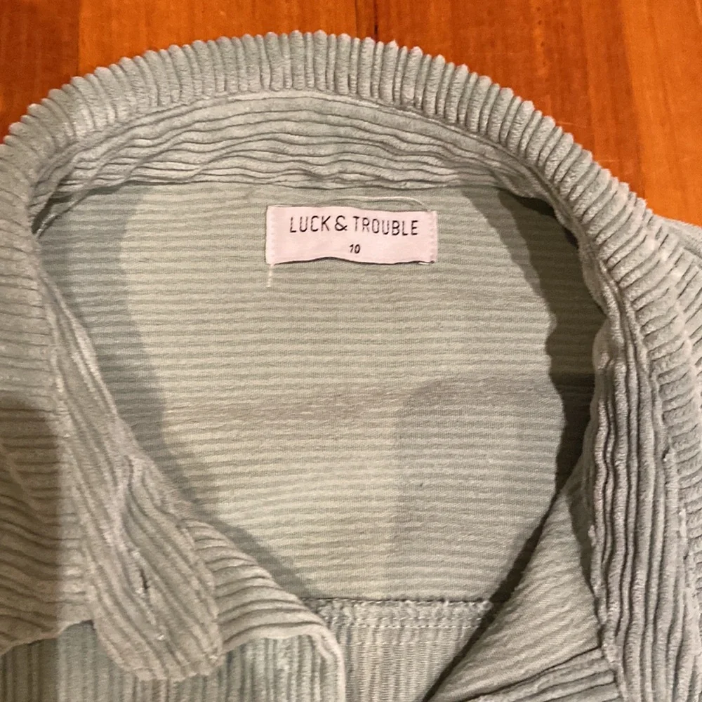 Corduroy Short Jacker in Mint sz 10 - Picture 2 of 3